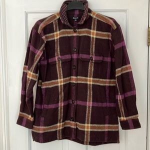 Madewell Shirt Jacket Flannel Sz XS